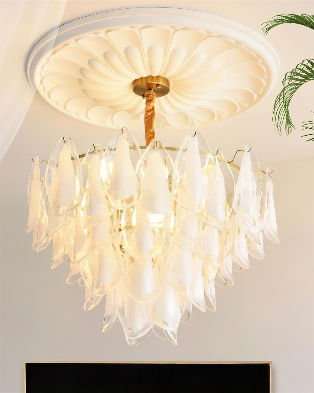 Caia Murano Glass Chandelier for Living Room - Cyran Lamps