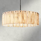 Calam Onyx Round Alabaster Chandelier 36". 48", 60" - Cyran Lamps