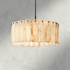 Calam Onyx Round Alabaster Chandelier 36". 48", 60" - Cyran Lamps