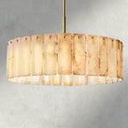 Calam Onyx Round Alabaster Chandelier 36". 48", 60" - Cyran Lamps