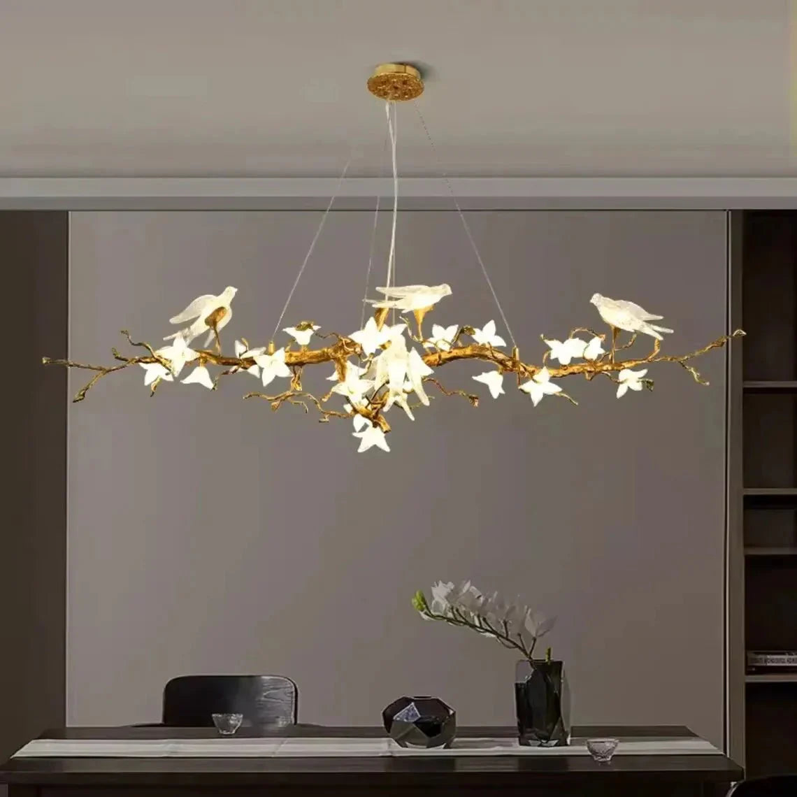 Calyx Bird Branch Chandelier for Dining Room - Copper49.2" (125cm)Warm White 3000KCyranlamps