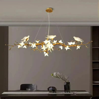 Calyx Bird Branch Chandelier for Dining Room - Copper49.2" (125cm)Warm White 3000KCyranlamps
