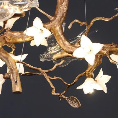 Calyx Bird Branch Chandelier for Dining Room - Copper49.2" (125cm)Warm White 3000KCyranlamps