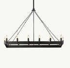 Camena Vintage Candelabra Rectangular Chandelier - Cyran Lamps