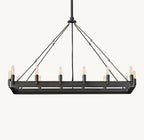 Camena Vintage Filament Rectangular Chandelier - Cyran Lamps