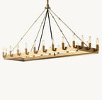Camena Vintage Filament Rectangular Chandelier - Cyran Lamps
