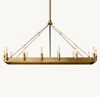 Camena Vintage Filament Rectangular Chandelier - Cyran Lamps