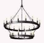 Camena Vintage Filament Two - Tier Chandelier - Cyran Lamps