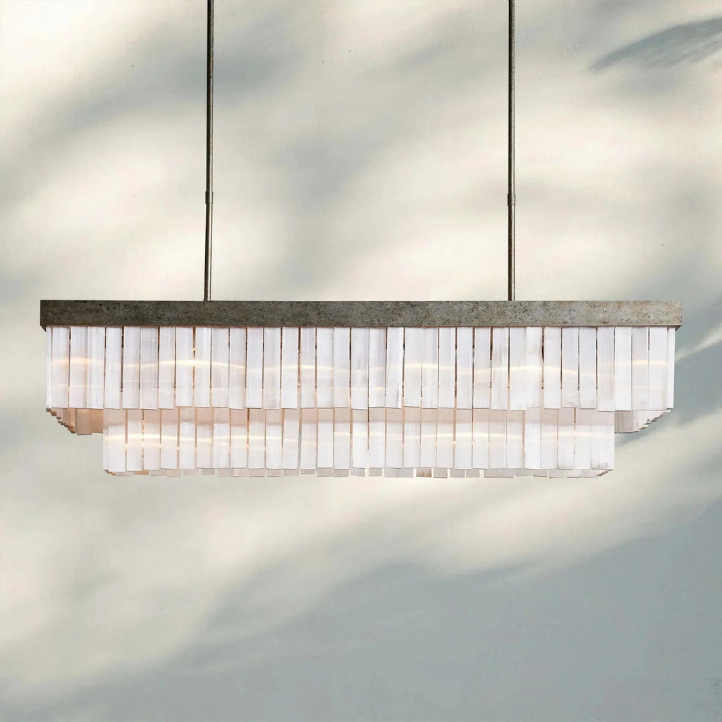 Cameron Rectangular Chandelier 49''59'' - Cyran Lamps