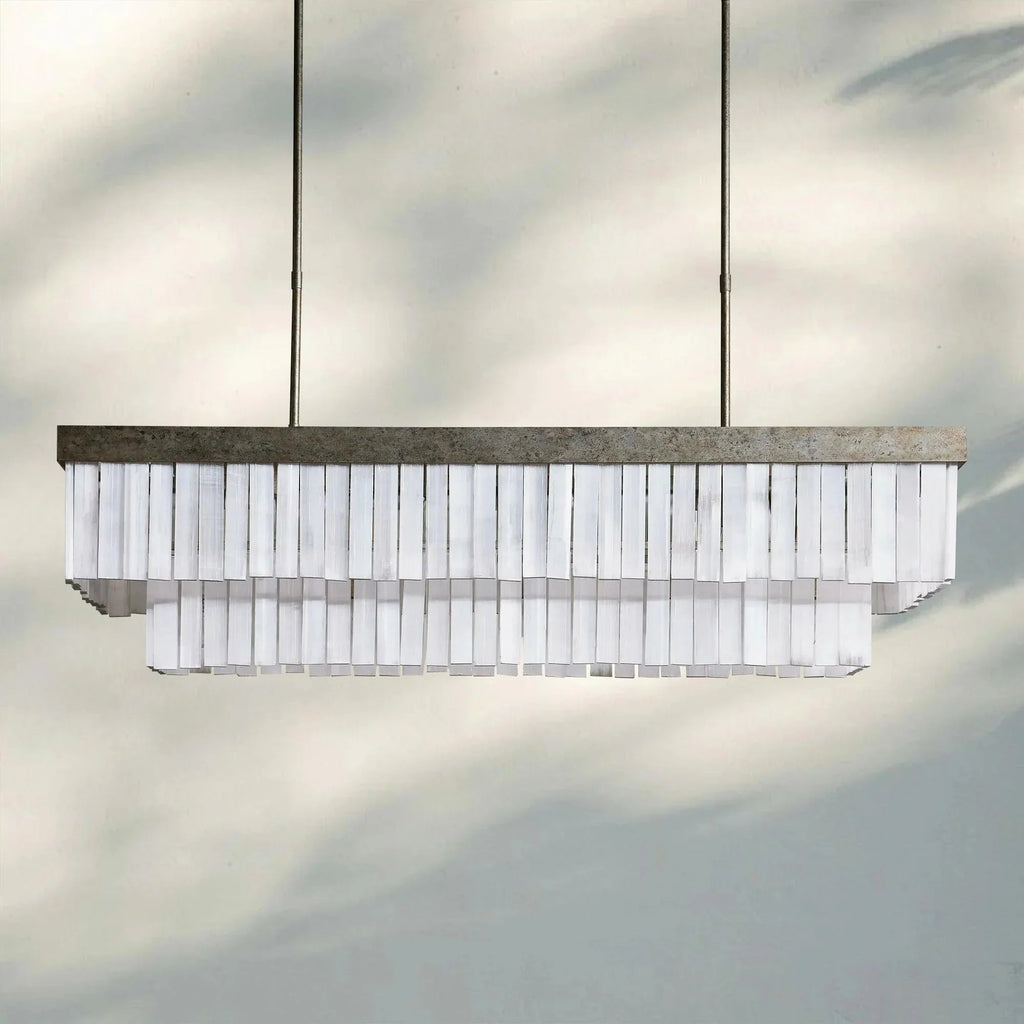 Cameron Rectangular Chandelier 49''59'' - Cyran Lamps