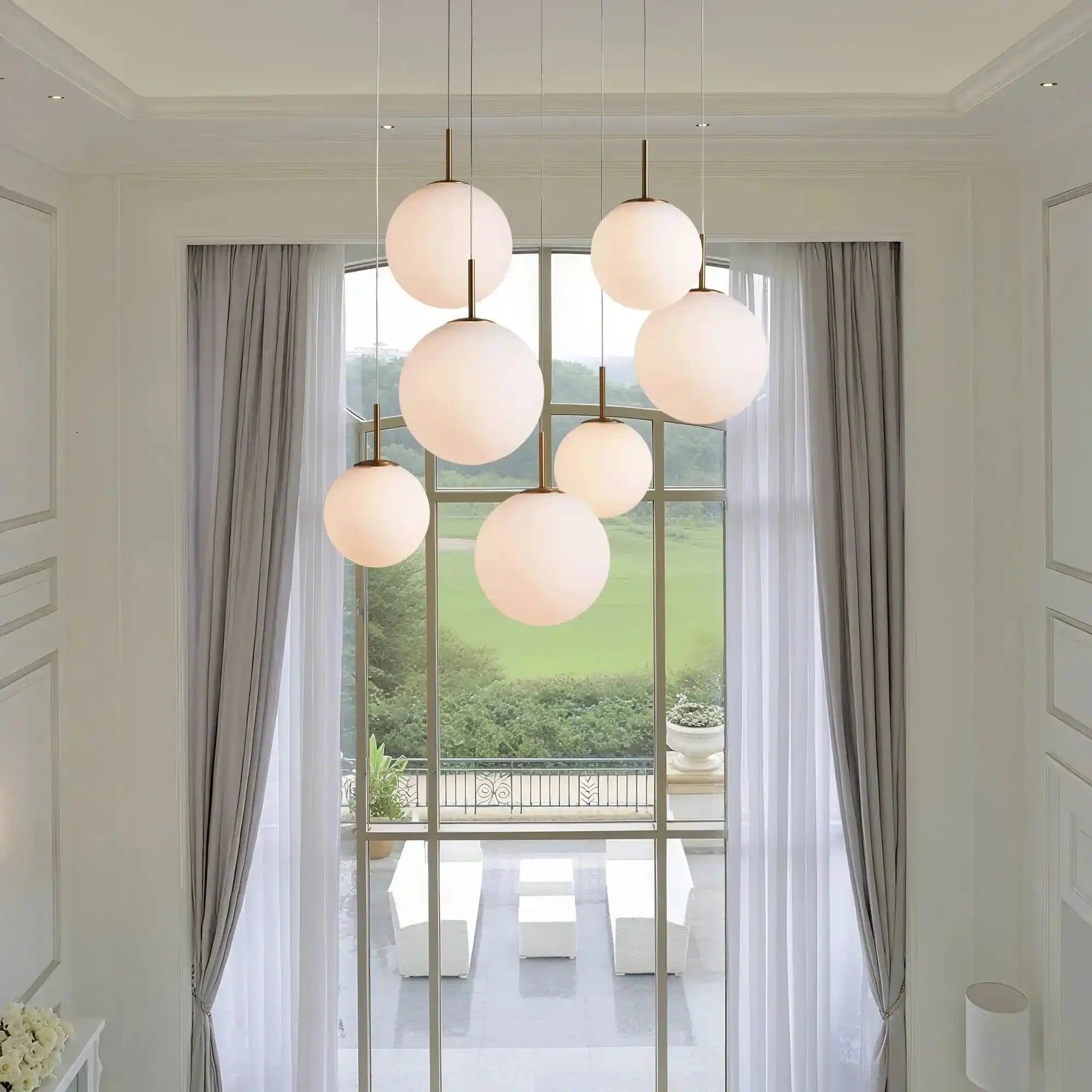Casen Round Chandelier 20", 28", 34", 43" - Cyran Lamps