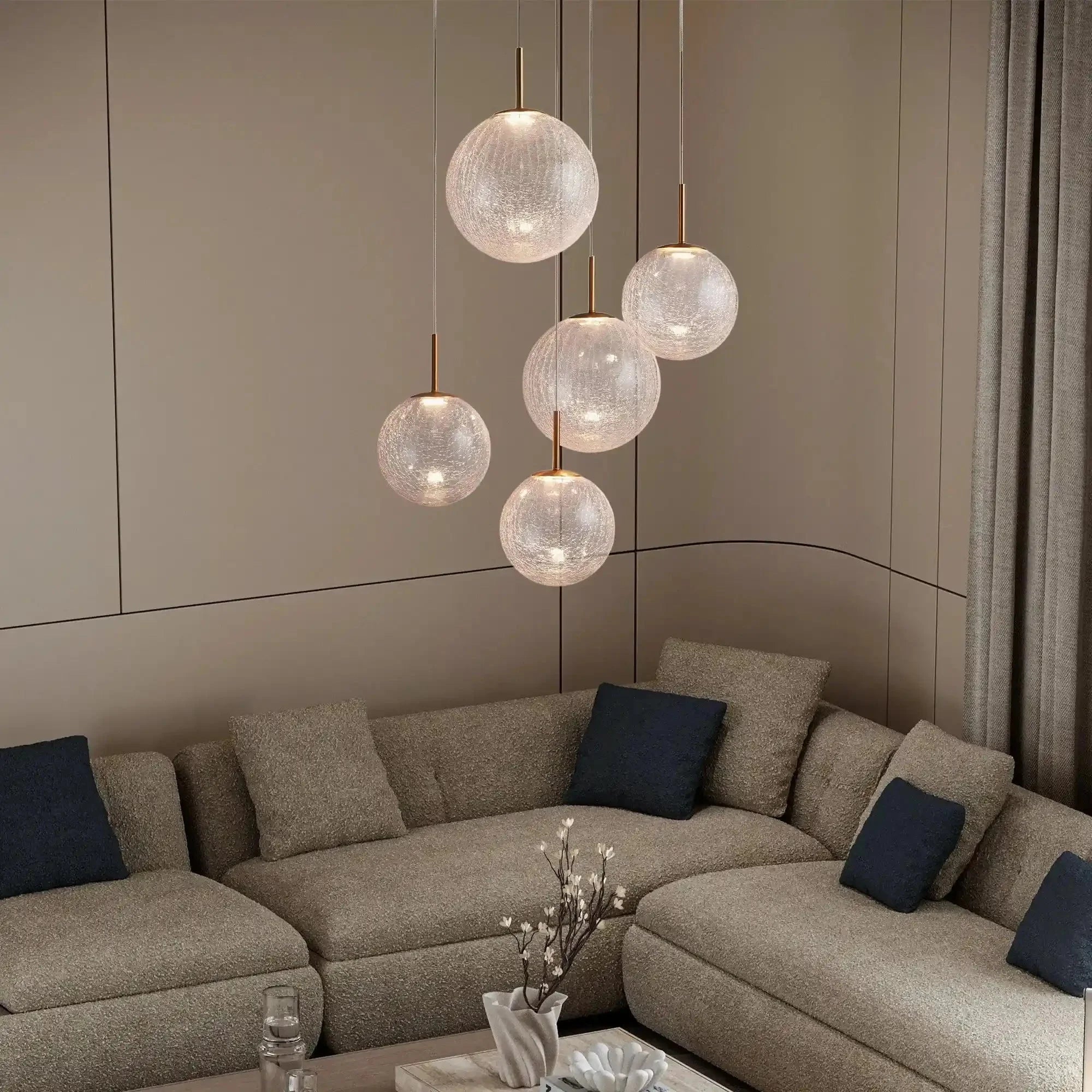 Casen Round Chandelier 20", 28", 34", 43" - Cyran Lamps