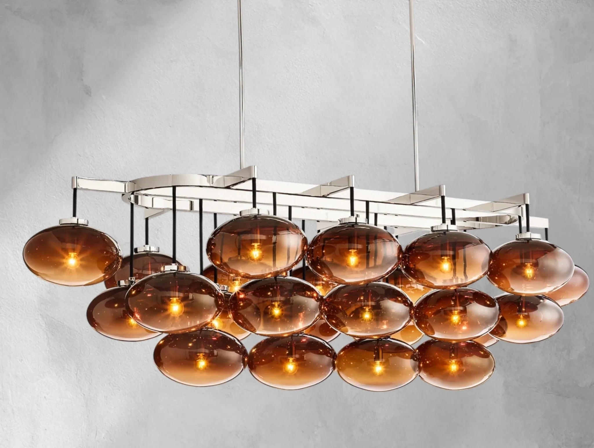 Cebret Glass Linear Chandelier - Cyran Lamps