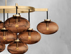 Cebret Glass Linear Chandelier - Cyran Lamps