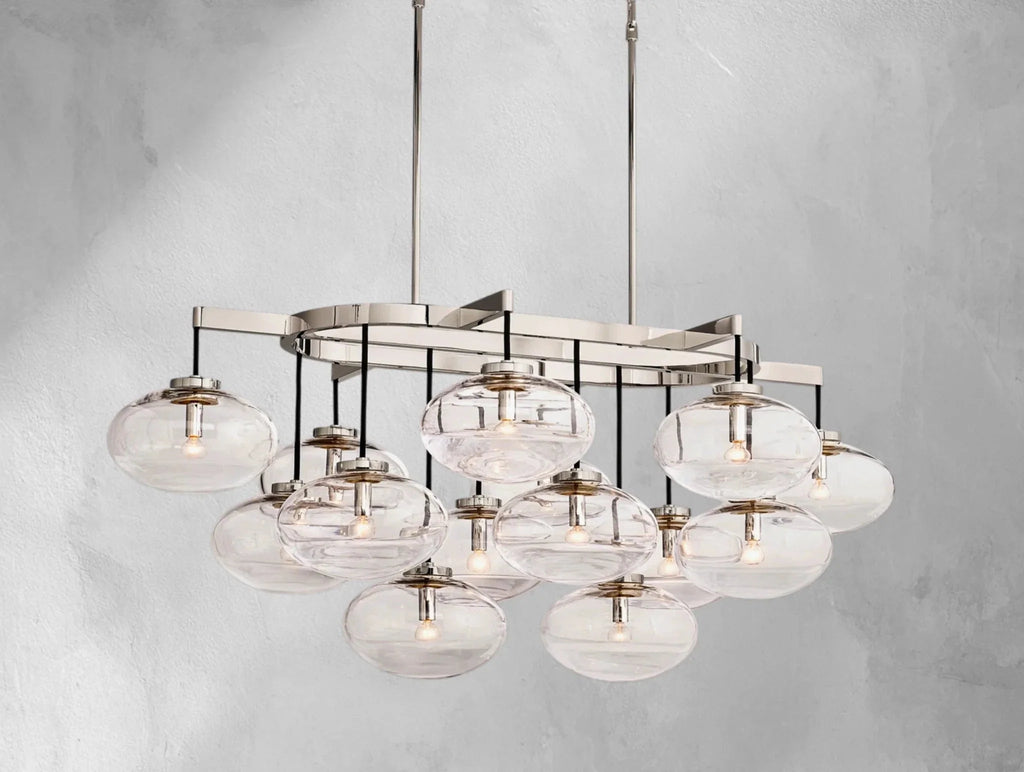 Cebret Glass Linear Chandelier - Cyran Lamps