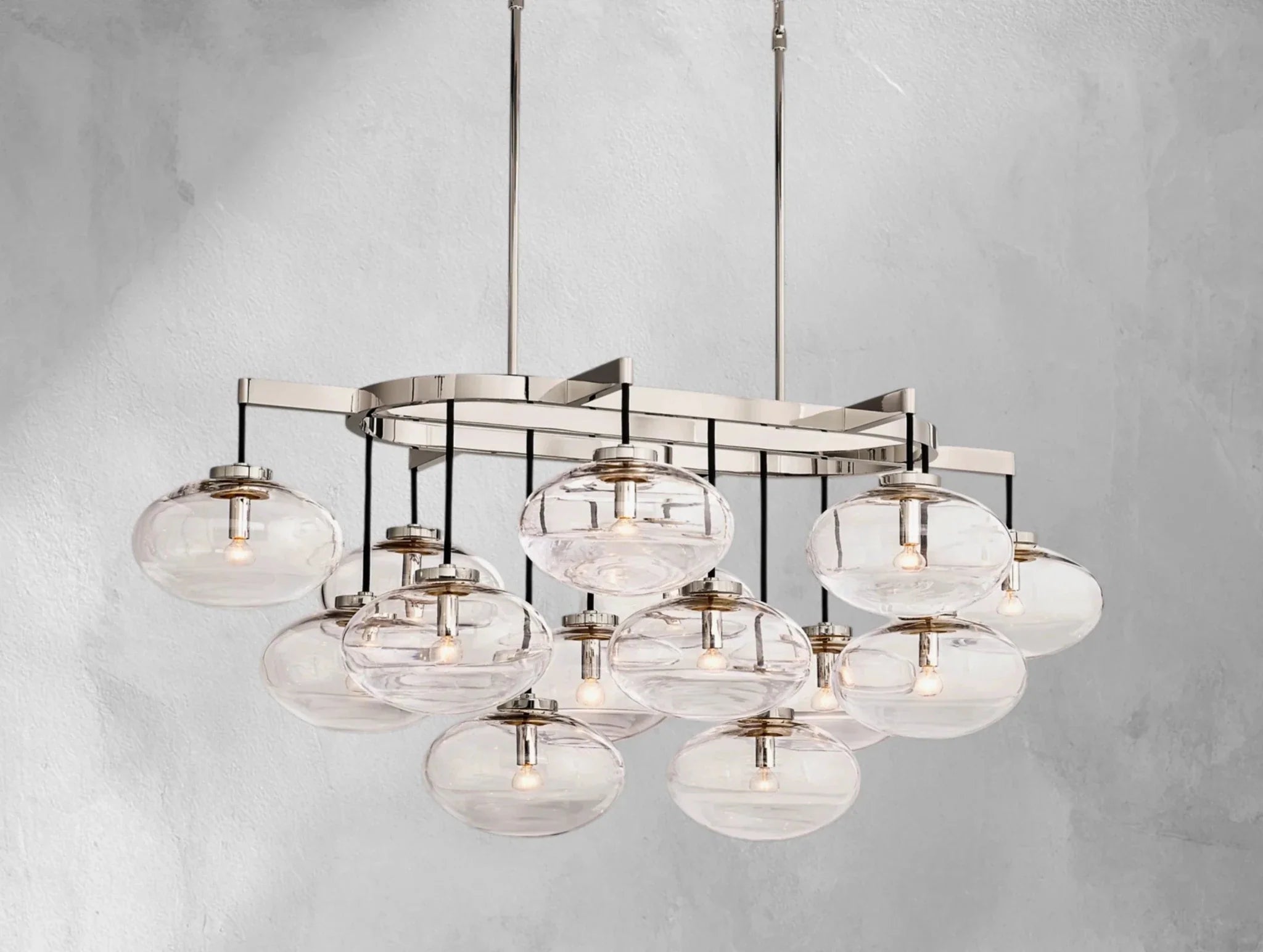Cebret Glass Linear Chandelier - Cyran Lamps