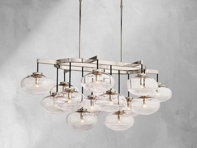 Cebret Glass Linear Chandelier - Cyran Lamps