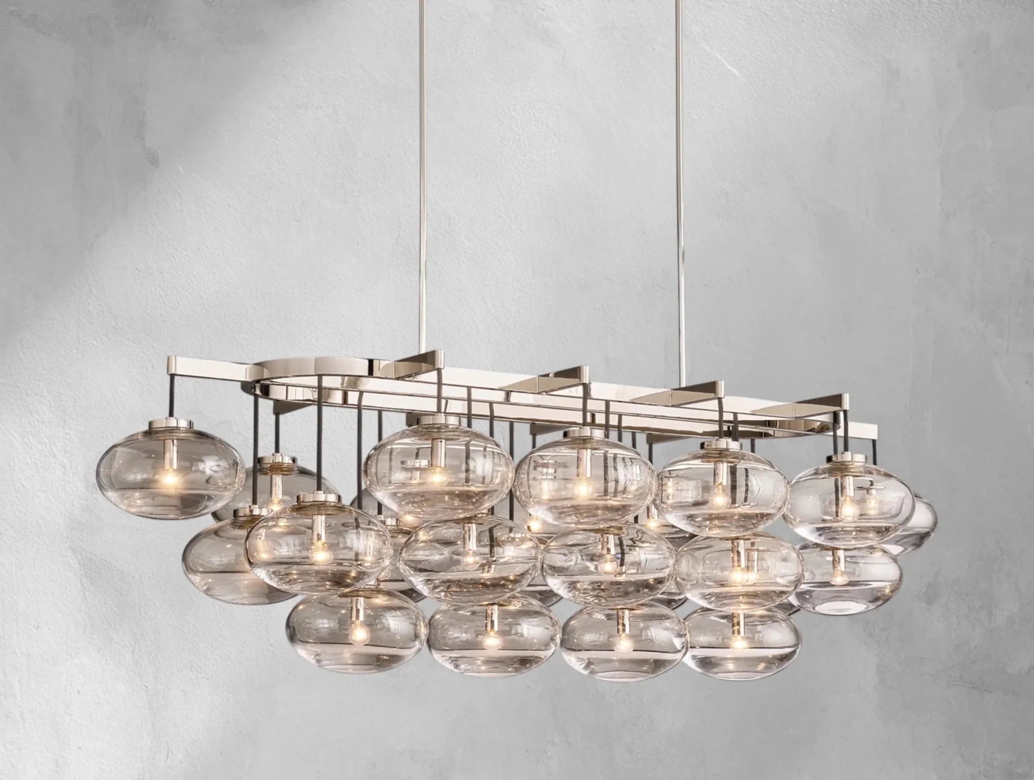 Cebret Glass Linear Chandelier - Cyran Lamps
