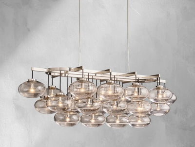 Cebret Glass Linear Chandelier - Cyran Lamps