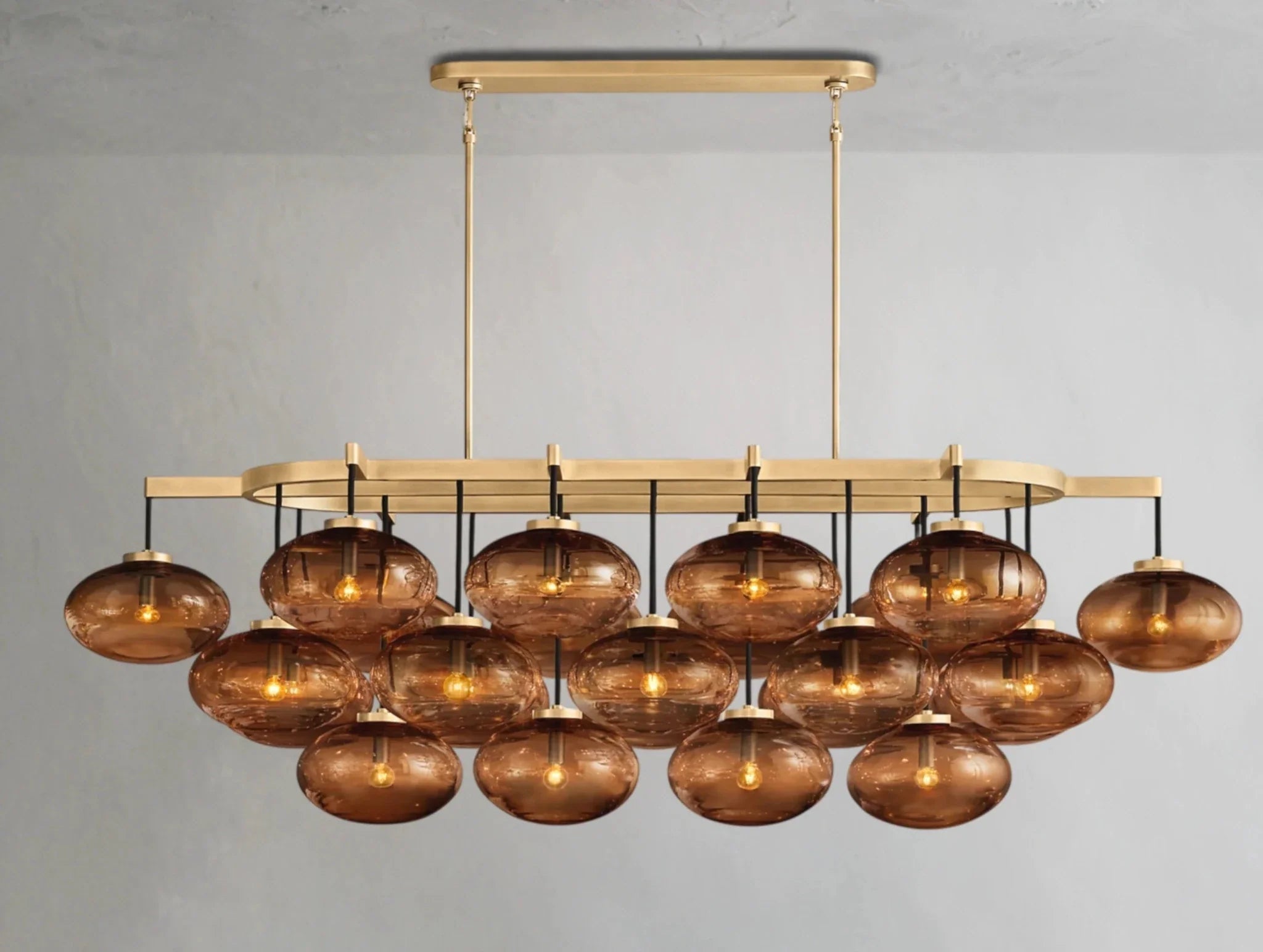 Cebret Glass Linear Chandelier - Cyran Lamps