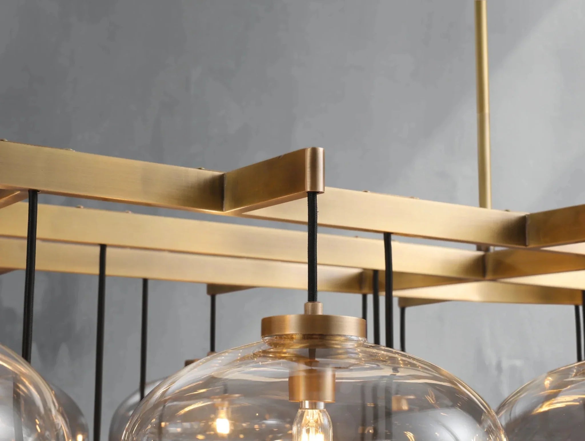 Cebret Glass Linear Chandelier - Cyran Lamps