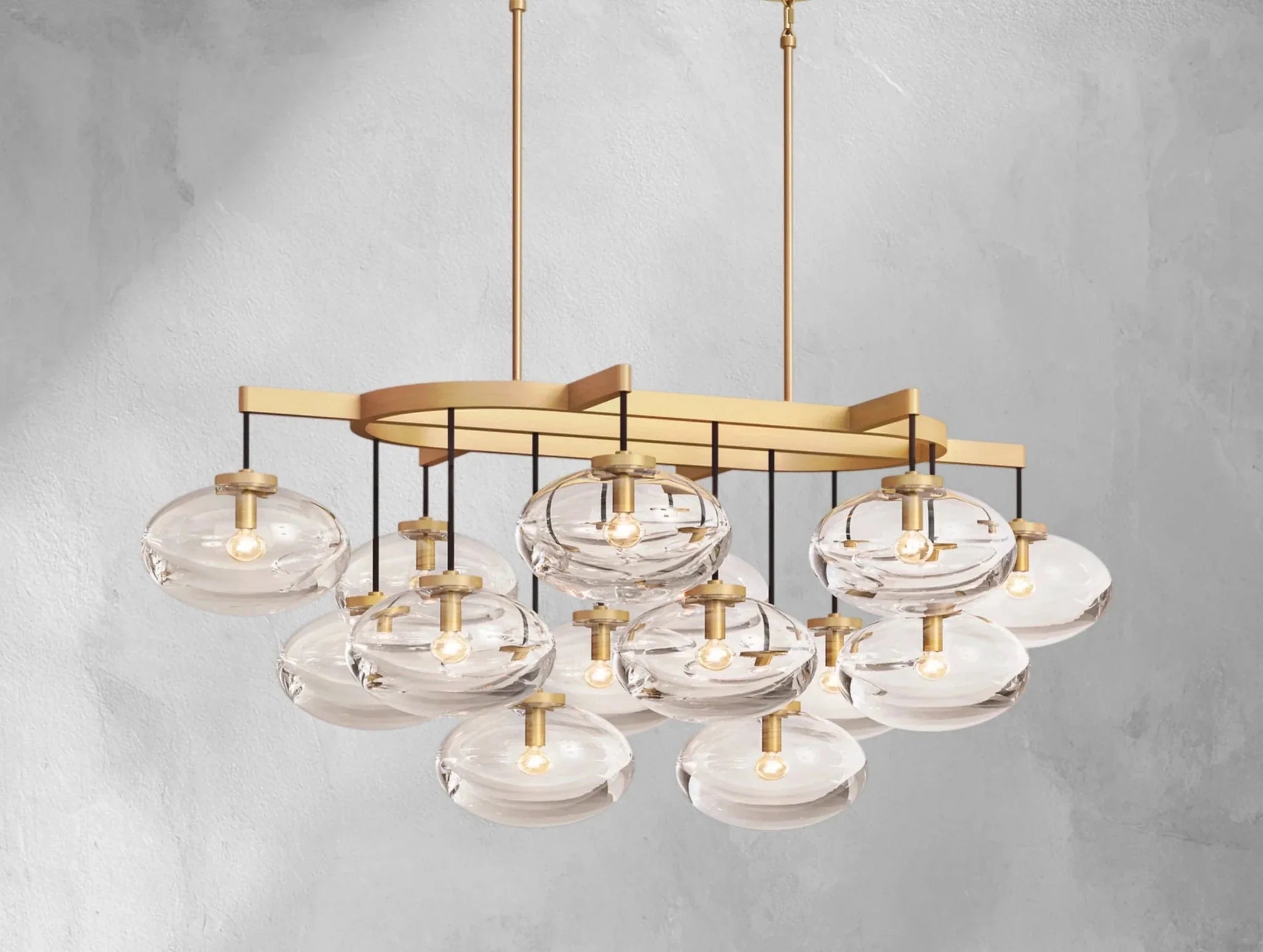 Cebret Glass Linear Chandelier - Cyran Lamps