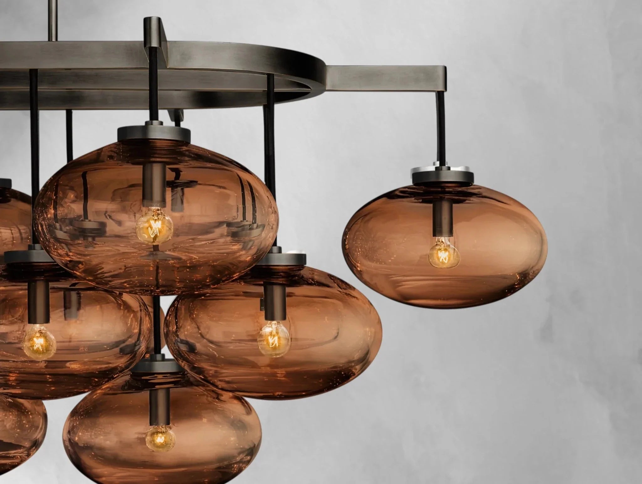 Cebret Glass Linear Chandelier - Cyran Lamps