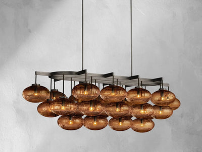 Cebret Glass Linear Chandelier - Cyran Lamps