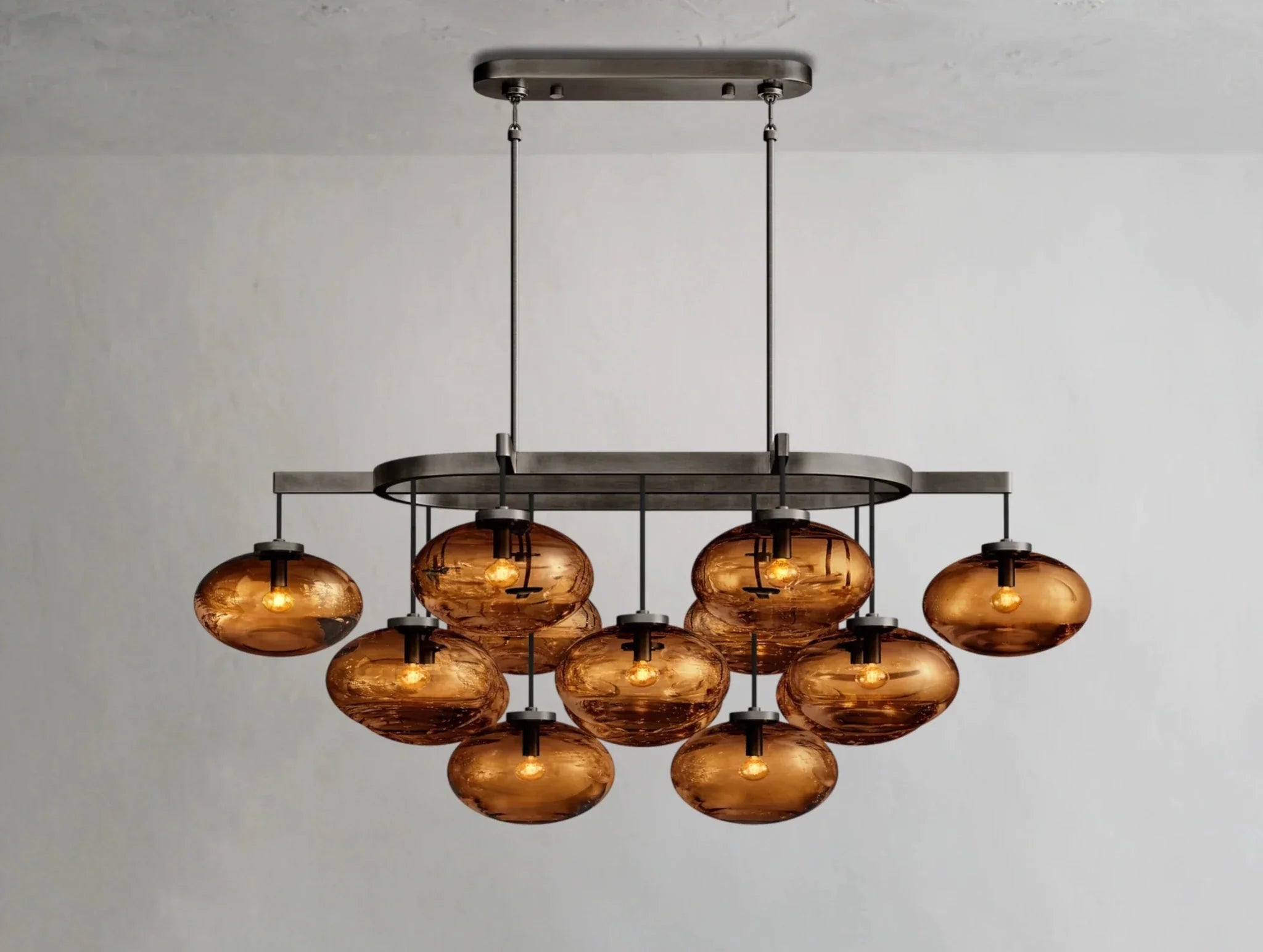 Cebret Glass Linear Chandelier - Cyran Lamps