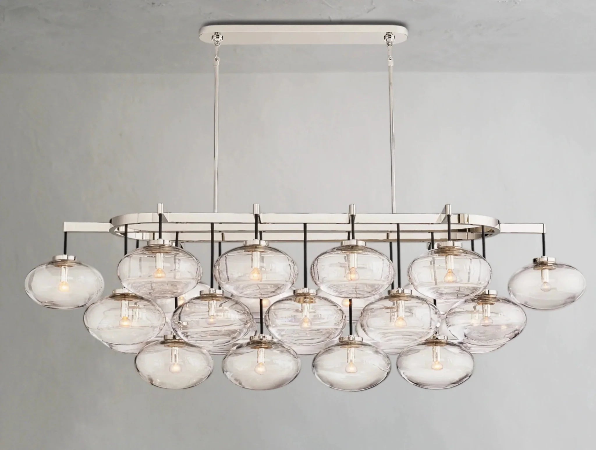 Cebret Glass Linear Chandelier - Cyran Lamps