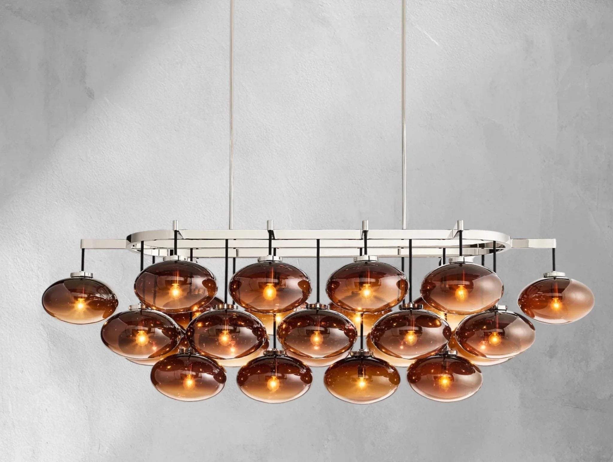Cebret Glass Linear Chandelier - Cyran Lamps