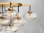 Cebret Glass Linear Chandelier - Cyran Lamps