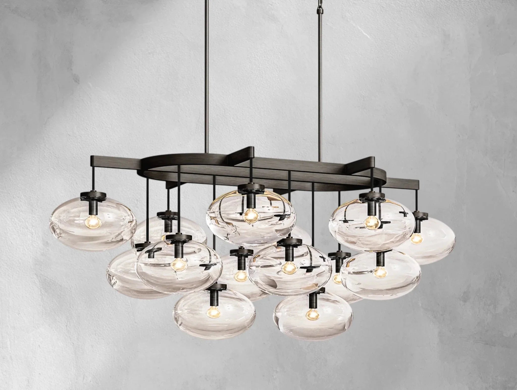 Cebret Glass Linear Chandelier - Cyran Lamps