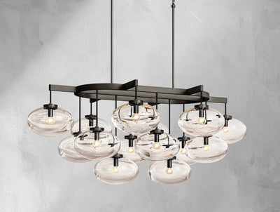 Cebret Glass Linear Chandelier - Cyran Lamps
