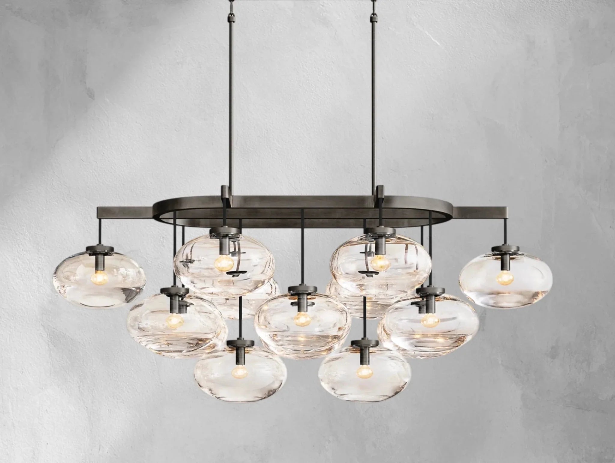 Cebret Glass Linear Chandelier - Cyran Lamps