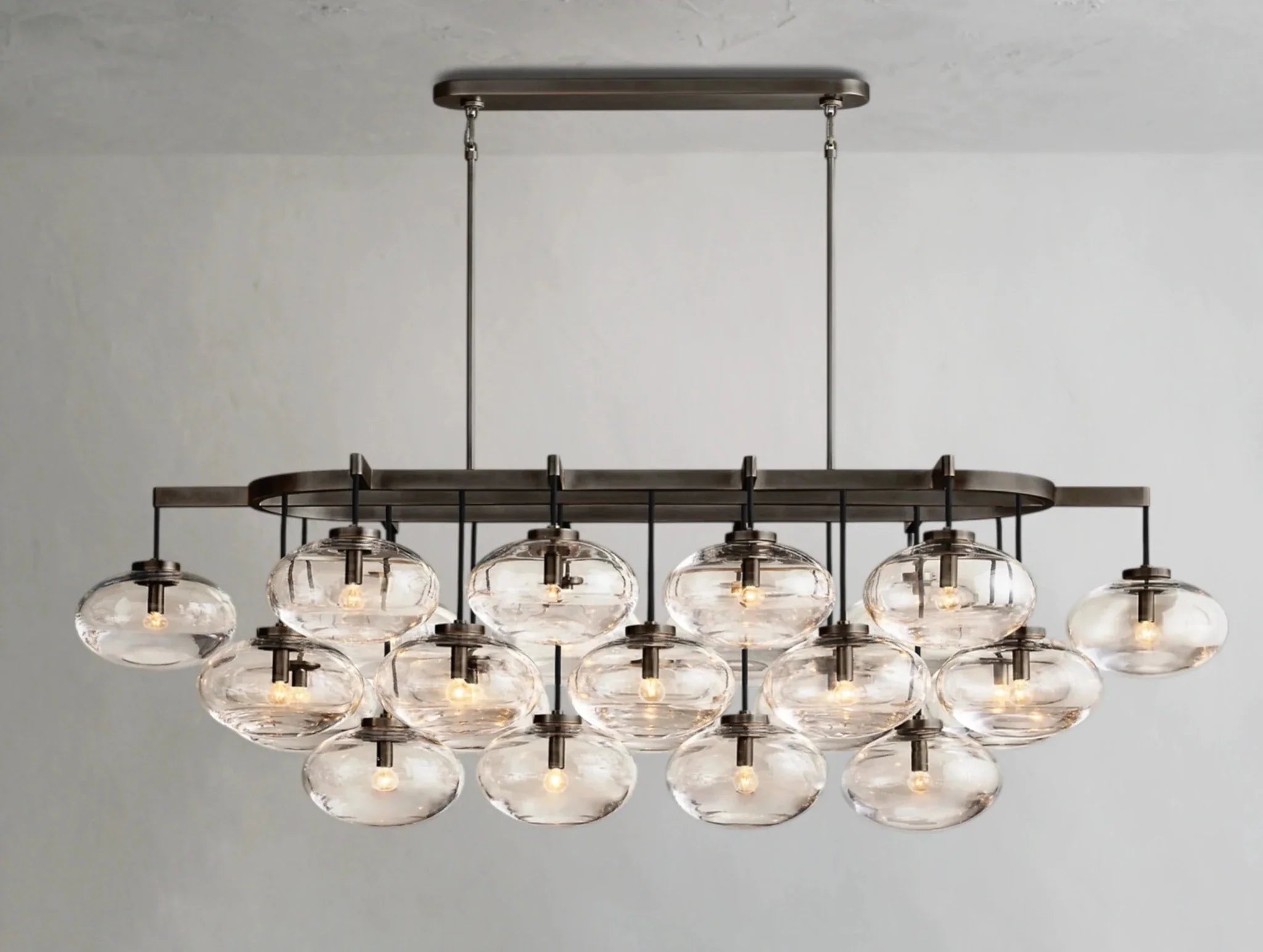 Cebret Glass Linear Chandelier - Cyran Lamps