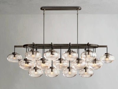 Cebret Glass Linear Chandelier - Cyran Lamps