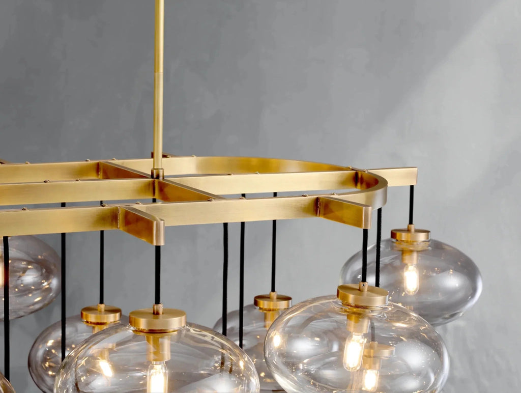 Cebret Glass Linear Chandelier - Cyran Lamps