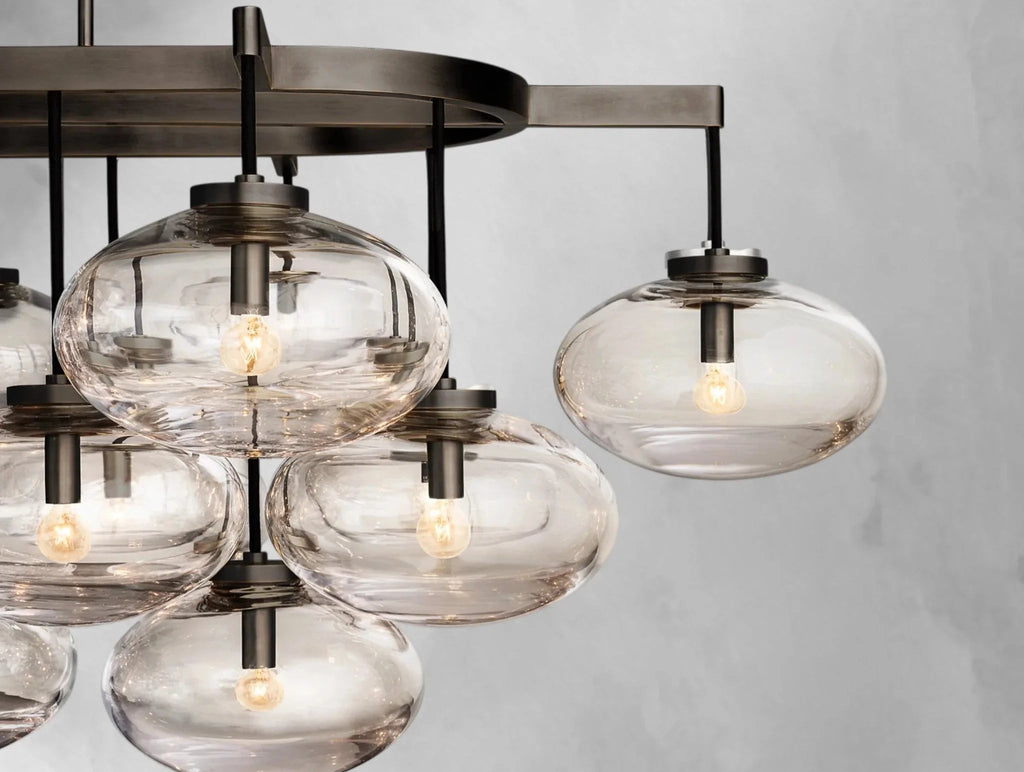 Cebret Glass Linear Chandelier - Cyran Lamps
