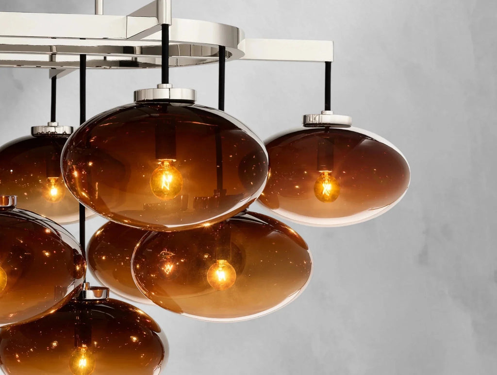 Cebret Glass Linear Chandelier - Cyran Lamps