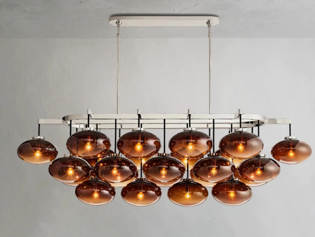 Cebret Glass Linear Chandelier - Cyran Lamps