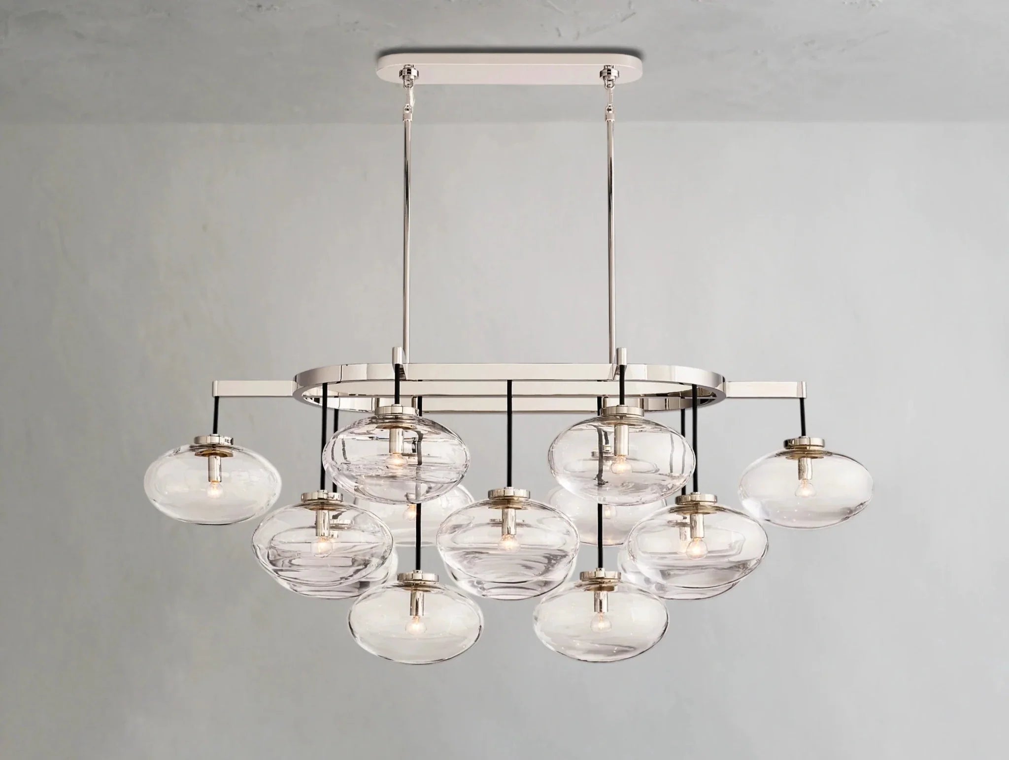 Cebret Glass Linear Chandelier - Cyran Lamps