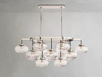 Cebret Glass Linear Chandelier - Cyran Lamps