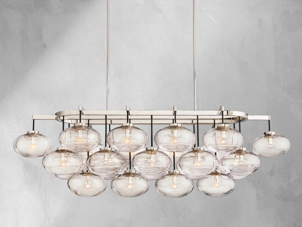 Cebret Glass Linear Chandelier - Cyran Lamps
