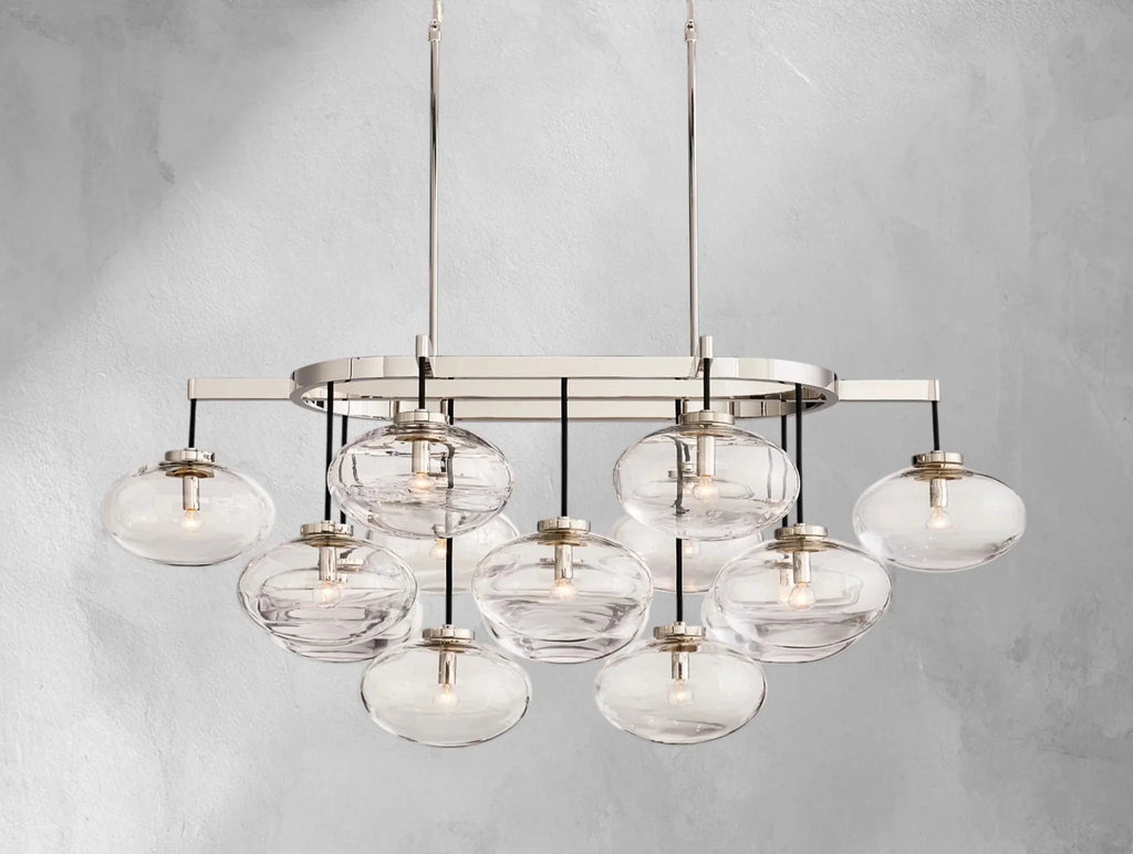 Cebret Glass Linear Chandelier - Cyran Lamps
