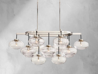 Cebret Glass Linear Chandelier - Cyran Lamps