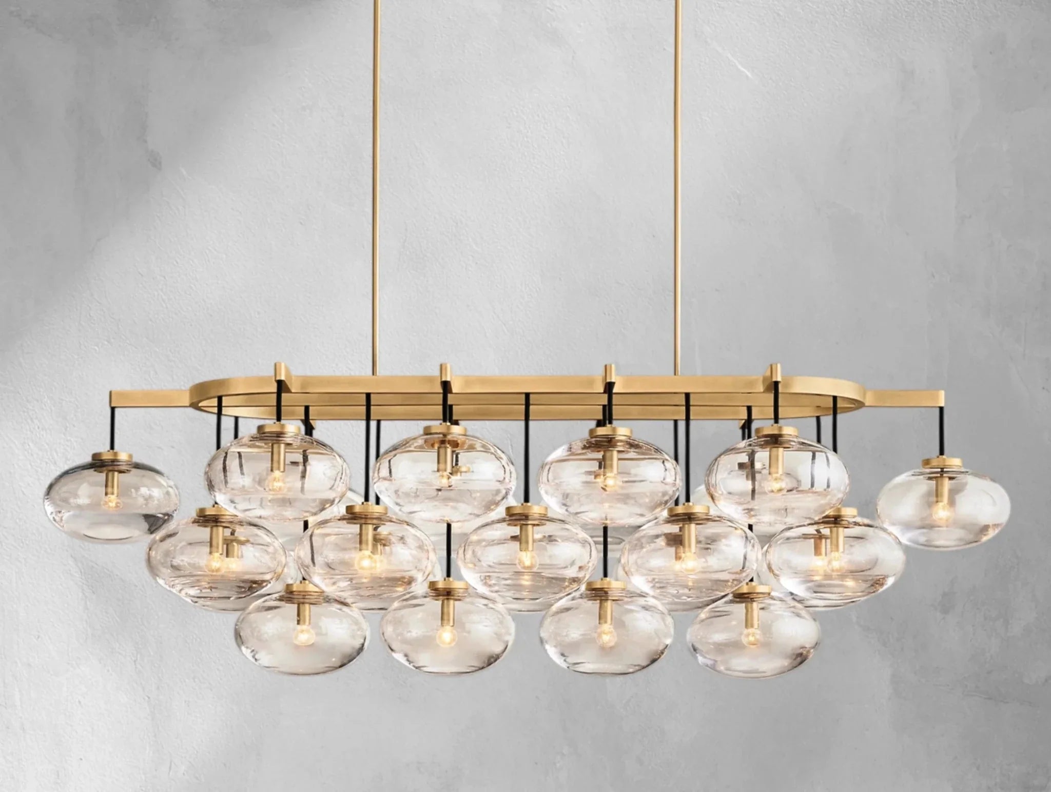 Cebret Glass Linear Chandelier - Cyran Lamps