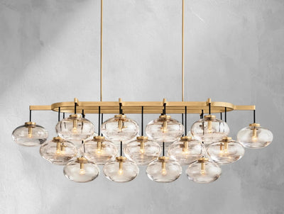 Cebret Glass Linear Chandelier - Cyran Lamps
