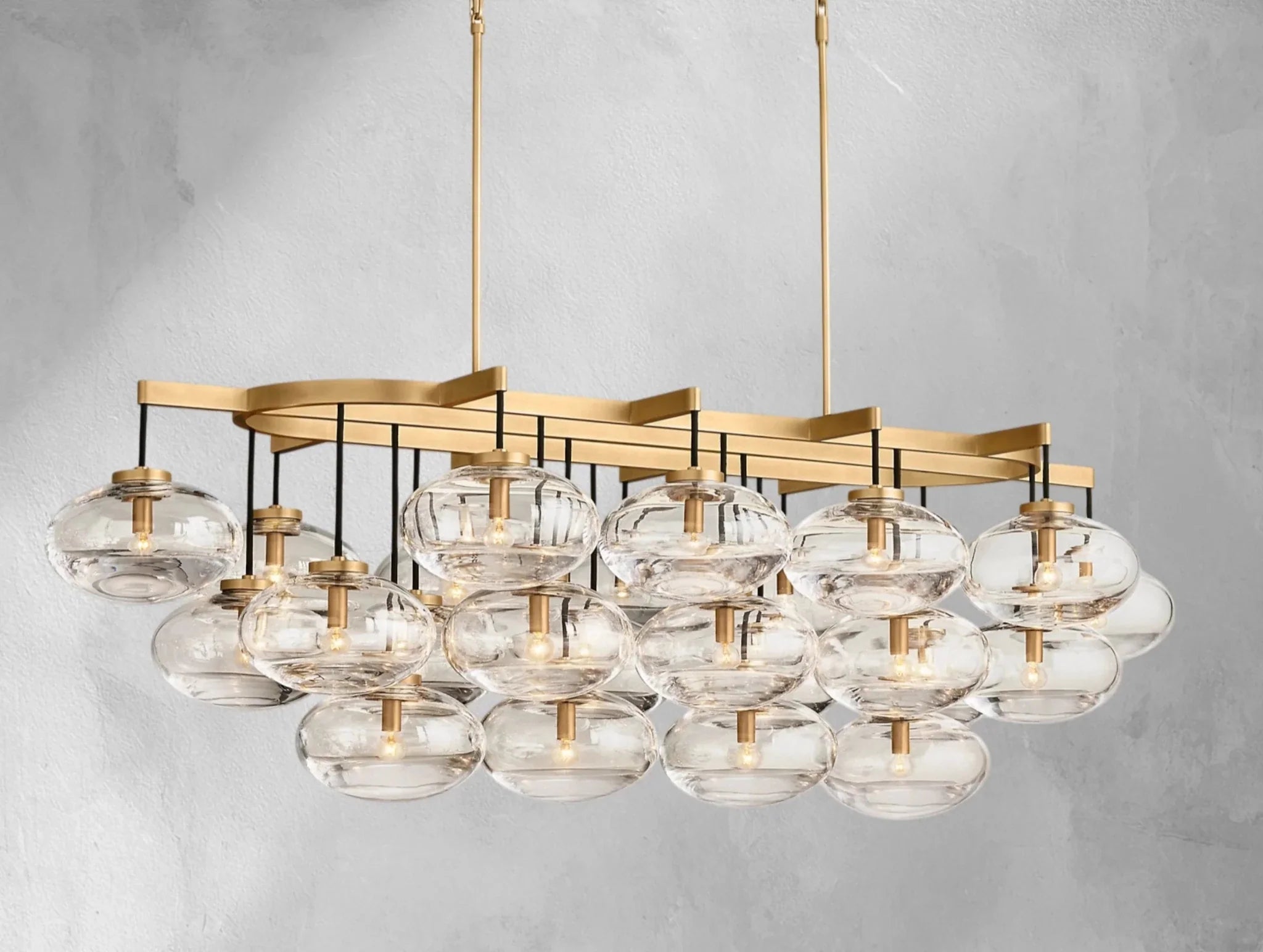 Cebret Glass Linear Chandelier - Cyran Lamps