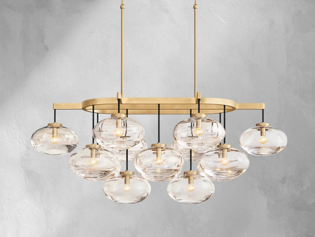 Cebret Glass Linear Chandelier - Cyran Lamps